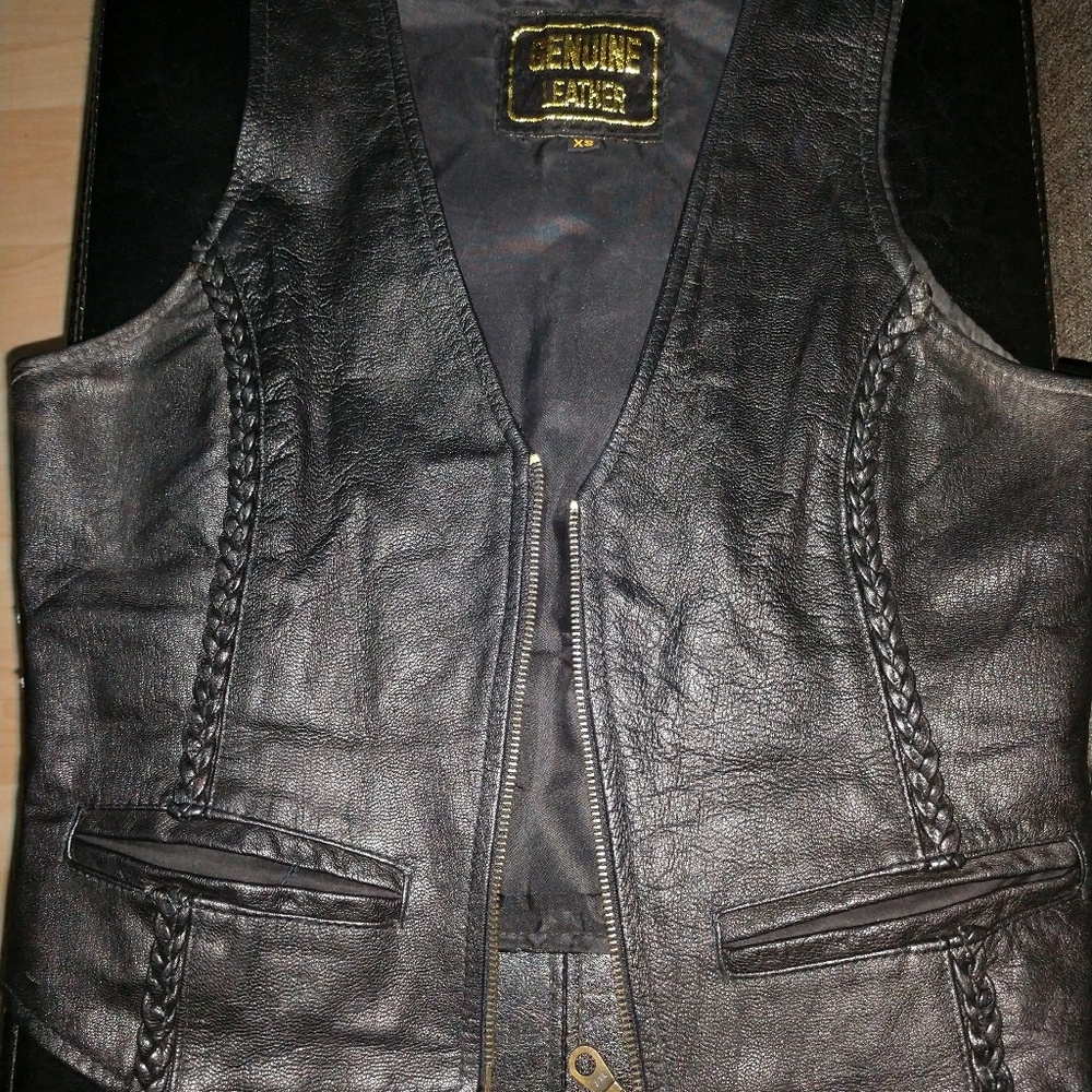 Leather Biker Vest